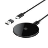 pTron Dynamo Ring V2 15W Magnetic Wireless Charger, Compatible with iPhone 15/14/13/12 Series, Samsung & Other Qi2 Enabled Devices, Compact & Sleek, 3A Type-C to Type-C 1m Cable Included (Black)