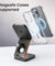 pTron Volta Pro 3-in-1 23W Wireless Charger, Magnetic Charging, Foldable Stand Compatible with iPhone 16/15/14/13/12 Series, Apple Watch, Airpods & Other Magnetic Charging Supported Smartphones (Black)
