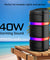 pTron Fusion Quad 40W Bluetooth Karaoke Party Speaker with 3M Wired Mic & Vivid RGB Lights, 6H Playtime, Mic Volume Control, 5 Equalizer Settings, BT/USB/SD Playback & Type-C Charging (Coal Black)