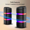 pTron Fusion Quad 40W Bluetooth Karaoke Party Speaker with 3M Wired Mic & Vivid RGB Lights, 6H Playtime, Mic Volume Control, 5 Equalizer Settings, BT/USB/SD Playback & Type-C Charging (Coal Black)
