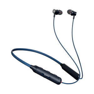 pTron Tangent Evolve w/ 50Hrs Playtime, HD Mic, Pristine Sound, 14mm Drivers, Bluetooth V5.3 w/Dual-Device Pairing Wireless Neckband, Magnetic Buds, Voice Assistant, Type-C Fast Charging & IPX4 (Black & Blue)