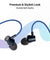 pTron Tangent Evolve w/ 50Hrs Playtime, HD Mic, Pristine Sound, 14mm Drivers, Bluetooth V5.3 w/Dual-Device Pairing Wireless Neckband, Magnetic Buds, Voice Assistant, Type-C Fast Charging & IPX4 (Black & Blue)