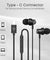 pTron Boom Play V2 in-Ear Type-C Wired Headphones with Mic, 10mm Drivers for Immersive Sound & Deep Bass, 1.2m Tangle-Free Cable, in-line Controls, Snug-fit Metal Buds & Wide Compatibility (Black)