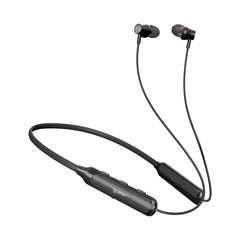 pTron Tangent Evolve w/ 50Hrs Playtime, HD Mic, Pristine Sound, 14mm Drivers, Bluetooth V5.3 w/Dual-Device Pairing Wireless Neckband, Magnetic Buds, Voice Assistant, Type-C Fast Charging & IPX4 (Black)