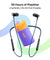 pTron Tangent Evolve w/ 50Hrs Playtime, HD Mic, Pristine Sound, 14mm Drivers, Bluetooth V5.3 w/Dual-Device Pairing Wireless Neckband, Magnetic Buds, Voice Assistant, Type-C Fast Charging & IPX4 (Black)