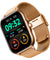 pTron Pulsefit Vibe 1.85" Full Touch Display Smartwatch, Bluetooth Calling, 600 NITS, Digital Crown, Metal Mesh Strap, 100+ Watch Faces, HR, Sports Mode, 5 Days Battery Life (Gold)