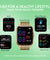 pTron Pulsefit Vibe 1.85" Full Touch Display Smartwatch, Bluetooth Calling, 600 NITS, Digital Crown, Metal Mesh Strap, 100+ Watch Faces, HR, Sports Mode, 5 Days Battery Life (Gold)
