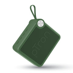 pTron Funk Rap 10W Mini Bluetooth Speaker with Pristine Sound, 8 Hours Playtime, Multi-Playback Modes-BT5.4/TF Card/USB, Front Metal Grill, Type-C Fast Charging, Multi-function Control Buttons (Green)