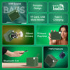 pTron Funk Rap 10W Mini Bluetooth Speaker with Pristine Sound, 8 Hours Playtime, Multi-Playback Modes-BT5.4/TF Card/USB, Front Metal Grill, Type-C Fast Charging, Multi-function Control Buttons (Green)