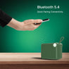 pTron Funk Rap 10W Mini Bluetooth Speaker with Pristine Sound, 8 Hours Playtime, Multi-Playback Modes-BT5.4/TF Card/USB, Front Metal Grill, Type-C Fast Charging, Multi-function Control Buttons (Green)