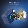 pTron Funk Rap 10W Mini Bluetooth Speaker with Pristine Sound, 8 Hours Playtime, Multi-Playback Modes-BT5.4/TF Card/USB, Front Metal Grill, Type-C Fast Charging, Multi-function Control Buttons (Blue)