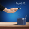 pTron Funk Rap 10W Mini Bluetooth Speaker with Pristine Sound, 8 Hours Playtime, Multi-Playback Modes-BT5.4/TF Card/USB, Front Metal Grill, Type-C Fast Charging, Multi-function Control Buttons (Blue)