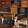 pTron Fusion Pro Retro Signature 20W Bluetooth Speaker with Pristine Sound, 8 Hours Playtime, Dual Drivers, Playback via BT5.3/USB/TF Card, Easy Controls, Portable Speaker & Type C Charging (Black)
