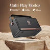 pTron Fusion Pro Retro Signature 20W Bluetooth Speaker with Pristine Sound, 8 Hours Playtime, Dual Drivers, Playback via BT5.3/USB/TF Card, Easy Controls, Portable Speaker & Type C Charging (Black)