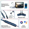 pTron Tangent Evolve w/ 50Hrs Playtime, HD Mic, Pristine Sound, 14mm Drivers, Bluetooth V5.3 w/Dual-Device Pairing Wireless Neckband, Magnetic Buds, Voice Assistant, Type-C Charging & IPX4 (Blue)