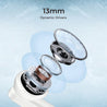 pTron Basspods P81 in-Ear Wireless Earbuds, Pristine Sound, 32Hrs Playtime, Clear Calls TWS Earbuds, Bluetooth V5.1 Headphone, Type-C Fast Charging, Voice Assist & IPX4 Water Resistant (White)