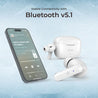pTron Basspods P81 in-Ear Wireless Earbuds, Pristine Sound, 32Hrs Playtime, Clear Calls TWS Earbuds, Bluetooth V5.1 Headphone, Type-C Fast Charging, Voice Assist & IPX4 Water Resistant (White)