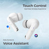 pTron Basspods P81 in-Ear Wireless Earbuds, Pristine Sound, 32Hrs Playtime, Clear Calls TWS Earbuds, Bluetooth V5.1 Headphone, Type-C Fast Charging, Voice Assist & IPX4 Water Resistant (White)