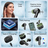 pTron Basspods P81 In-Ear Wireless Earbuds, Pristine Sound, 32Hrs Playtime, Clear Calls TWS Earbuds, Bluetooth V5.1 Headphone, Type-C Fast Charging, Voice Assist & IPX4 Water Resistant (Black & Green)
