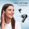pTron Basspods P81 In-Ear Wireless Earbuds, Pristine Sound, 32Hrs Playtime, Clear Calls TWS Earbuds, Bluetooth V5.1 Headphone, Type-C Fast Charging, Voice Assist & IPX4 Water Resistant (Black & Green)