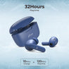 pTron Basspods P81 in-Ear Wireless Earbuds, Pristine Sound, 32Hrs Playtime, Clear Calls TWS Earbuds, Bluetooth V5.1 Headphone, Type-C Fast Charging, Voice Assist & IPX4 Water Resistant (Blue)