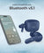 pTron Basspods P81 in-Ear Wireless Earbuds, Pristine Sound, 32Hrs Playtime, Clear Calls TWS Earbuds, Bluetooth V5.1 Headphone, Type-C Fast Charging, Voice Assist & IPX4 Water Resistant (Blue)
