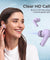 pTron Basspods P81 in-Ear Wireless Earbuds, Pristine Sound, 32Hrs Playtime, Clear Calls TWS Earbuds, Bluetooth V5.1 Headphone, Type-C Fast Charging, Voice Assist & IPX4 Water Resistant (Light Lilac)