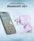 pTron Basspods P81 in-Ear Wireless Earbuds, Pristine Sound, 32Hrs Playtime, Clear Calls TWS Earbuds, Bluetooth V5.1 Headphone, Type-C Fast Charging, Voice Assist & IPX4 Water Resistant (Light Lilac)