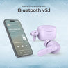pTron Basspods P81 in-Ear Wireless Earbuds, Pristine Sound, 32Hrs Playtime, Clear Calls TWS Earbuds, Bluetooth V5.1 Headphone, Type-C Fast Charging, Voice Assist & IPX4 Water Resistant (Light Lilac)