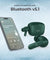 pTron Basspods P81 in-Ear Wireless Earbuds, Pristine Sound, 32Hrs Playtime, Clear Calls TWS Earbuds, Bluetooth V5.1 Headphone, Type-C Fast Charging, Voice Assist & IPX4 Water Resistant (Green)