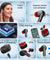 pTron Basspods P81 in-Ear Wireless Earbuds, Pristine Sound, 32Hrs Playtime, Clear Calls TWS Earbuds, Bluetooth V5.1 Headphone, Type-C Fast Charging, Voice Assist & IPX4 Water Resistant (Black & Red)