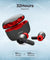 pTron Basspods P81 in-Ear Wireless Earbuds, Pristine Sound, 32Hrs Playtime, Clear Calls TWS Earbuds, Bluetooth V5.1 Headphone, Type-C Fast Charging, Voice Assist & IPX4 Water Resistant (Black & Red)