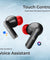 pTron Basspods P81 in-Ear Wireless Earbuds, Pristine Sound, 32Hrs Playtime, Clear Calls TWS Earbuds, Bluetooth V5.1 Headphone, Type-C Fast Charging, Voice Assist & IPX4 Water Resistant (Black & Red)