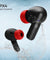 pTron Basspods P81 in-Ear Wireless Earbuds, Pristine Sound, 32Hrs Playtime, Clear Calls TWS Earbuds, Bluetooth V5.1 Headphone, Type-C Fast Charging, Voice Assist & IPX4 Water Resistant (Black & Red)