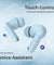pTron Basspods P81 in-Ear Wireless Earbuds, Pristine Sound, 32Hrs Playtime, Clear Calls TWS Earbuds, Bluetooth V5.1 Headphone, Type-C Fast Charging, Voice Assist & IPX4 Water Resistant (Powder Blue)