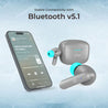 pTron Basspods P81 in-Ear Wireless Earbuds, Pristine Sound, 32Hrs Playtime, Clear Calls TWS Earbuds, Bluetooth V5.1 Headphone, Type-C Fast Charging, Voice Assist & IPX4 Water Resistant (Grey)