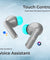pTron Basspods P81 in-Ear Wireless Earbuds, Pristine Sound, 32Hrs Playtime, Clear Calls TWS Earbuds, Bluetooth V5.1 Headphone, Type-C Fast Charging, Voice Assist & IPX4 Water Resistant (Grey)