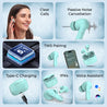 pTron Basspods P81 in-Ear Wireless Earbuds, Pristine Sound, 32Hrs Playtime, Clear Calls TWS Earbuds, Bluetooth V5.1 Headphone, Type-C Fast Charging, Voice Assist & IPX4 Water Resistant (Mint Green)