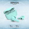 pTron Basspods P81 in-Ear Wireless Earbuds, Pristine Sound, 32Hrs Playtime, Clear Calls TWS Earbuds, Bluetooth V5.1 Headphone, Type-C Fast Charging, Voice Assist & IPX4 Water Resistant (Mint Green)