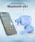 pTron Basspods P81 in-Ear Wireless Earbuds, Pristine Sound, 32Hrs Playtime, Clear Calls TWS Earbuds, Bluetooth V5.1 Headphone, Type-C Fast Charging, Voice Assist & IPX4 Water Resistant (Blue Matt)