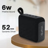 pTron Funk Wow 6W Ultra Portable Bluetooth Speaker with Pristine Sound, IPX5 Water-Resistance, 10hrs Playtime, Multi-Playback Modes, True Wireless Feature, Lightweight & Type C Charging (Black)