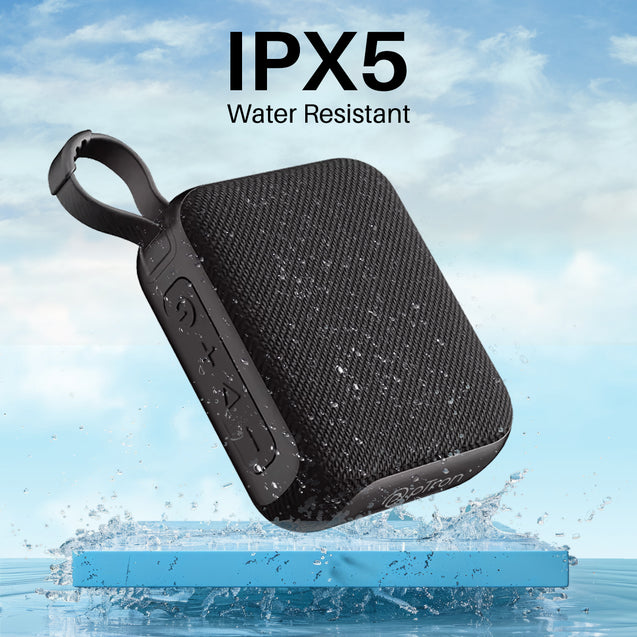 pTron Funk Wow 6W Ultra Portable Bluetooth Speaker with Pristine Sound, IPX5 Water-Resistance, 10hrs Playtime, Multi-Playback Modes, True Wireless Feature, Lightweight & Type C Charging (Black)