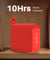pTron Funk Wow 6W Ultra Portable Bluetooth Speaker with Pristine Sound, IPX5 Water-Resistance, 10hrs Playtime, Multi-Playback Modes, True Wireless Feature, Lightweight & Type C Charging (Red)