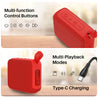 pTron Funk Wow 6W Ultra Portable Bluetooth Speaker with Pristine Sound, IPX5 Water-Resistance, 10hrs Playtime, Multi-Playback Modes, True Wireless Feature, Lightweight & Type C Charging (Red)