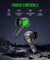 pTron Bassbuds Rogue W/ 40Ms Low-Latency Gaming, Clear Calls, 50Hrs Playtime, Pristine Sound, V5.3 Bluetooth in Ear Headphones, Snug-Fit, RGB Lights, Touch Control, Voice Assist, IPX5 Water Resistant (Black)