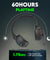 pTron Studio Sports Wireless BT Gaming Over-Ear Headphones, 30MS Low-Latency for Thrilling Gaming Experience, RGB Lights, Boom HD Mic w/AI ENC, 60Hr Playtime, Punchy Sound, Type-C Fast Charging (Black)