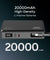 pTron Dynamo Sprint 20000mAh 35W Super Fast Charging, USB Type-C Input Power Bank Compatible with QC3.0/PD3.0, Built-in Charging Cable, 3 Charging Outputs, Type-C Input/Output Port (Black)
