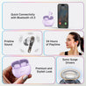 pTron Bassbuds Astra in-Ear TWS Earbuds w/Stereo Sound, 34Hrs Playtime, Stereo Calls, Custom EQ, Mobile App, BTv5.3 Headphones, Touch Control, Voice Assistant, Type C Charging & IPX4 (Lilac Blush)