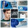 pTron Bassbuds Gomax in-Ear TWS Earbuds, HD Mic & TruTalk AI-ENC Calls, 36Hrs Playtime, 13mm Drivers, Bluetooth 5.3 Wireless Headphones, Voice Assist, Type-C Fast Charging & IPX5 (Bold Blue)