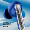 pTron Basspods Spell TWS Earbuds (Blue)